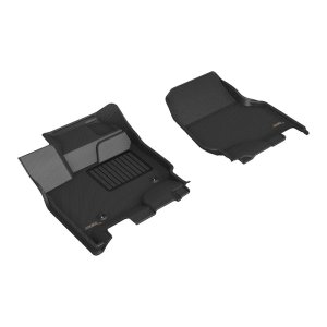 Ford F-150 Supercab/Supercrew Floor Mats - Front - 3D MAXpider - KAGU Series - Black - `15-`26 Ford F-150 Supercab/Supercrew Floor Mats - Front - 3D MAXpider - KAGU Series - Black - `15-`26